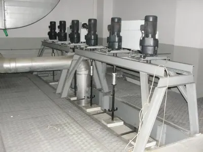 Barmag, ACW 1200/8, 2003, POY Filament Spinning Line, 8 Positions, 12 Tons/Day