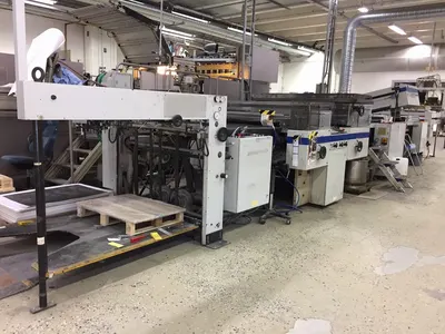 Steinemann, Colibri 72, 1996, UV Coating Line, Max Sheet Size 720x1020mm, Max Speed 8700 Sheets/Hour