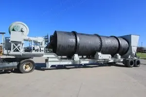 Barber-Greene, Rotary Dryer, 30' x 8', 96 MMBTU Burner, 75 HP, Trailer Mounted