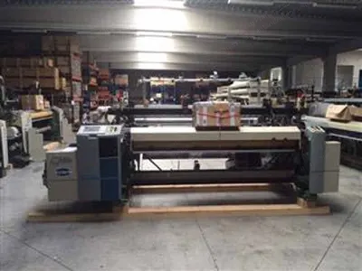 Picanol, Omniplus-F-4-R-220, 2001, Air Jet Weaving Loom, 2200mm Working Width, Staubli 2871 Dobby, 4 Colors