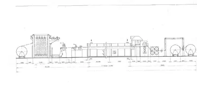 Bruckner Coating Line, 1989, 2800mm Working Width, 7 Chambers, Saturated Steam Heating