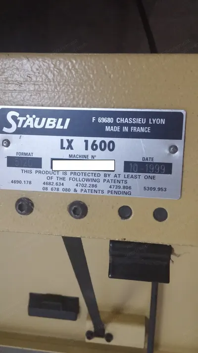 Staubli, LX1600, 1999, 5120 Hooks, JC5 Controller