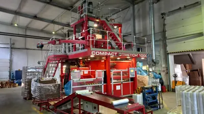 Torninova, Compact 1000, 2014, 3-Layer Cast Stretch Film Extrusion Line, Width 1000mm, 3 Extruders