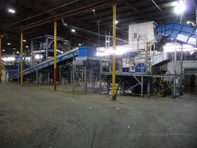 Stadler/Redwave, Plastic Sorting Line, 2015, 20000 lbs/hr, with Vecoplan Pre-Shredder and Dual Herbold Wash Lines