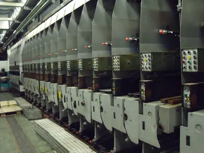 Murata, POY Polyester Spinning Plant, 1990, 13 Spinning Lines, Barmag/Leonard Extruders, 12 Silos