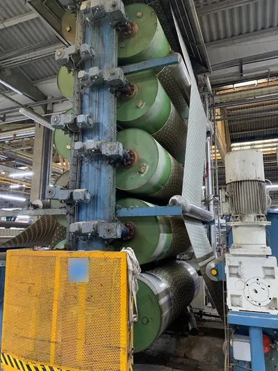 Tepa Impregnation and Drying Line, 2004, 2400mm Roller Width, 10 Drums