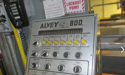 Alvey, 800, Automatic High Level Palletizer, with Slip Sheet Feeder