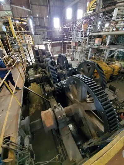 Cane Sugar Mill Processing Plant, 2000 TPD, 5-Mill Tandem, 33x60 inch Rollers