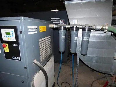 Picanol, Omni Plus, 2001-2005, Air Jet Looms and Atlas Copco GA 55/45 Screw Air Compressors