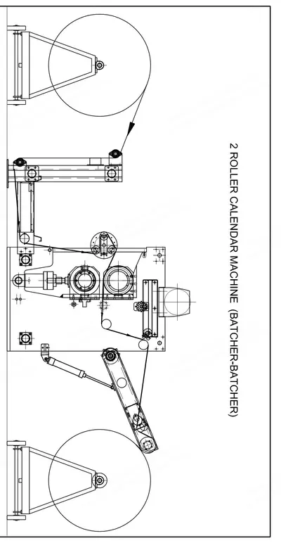 Polteks, Hydraulic Calender, 2 Rolls, 2400mm, Friction Type