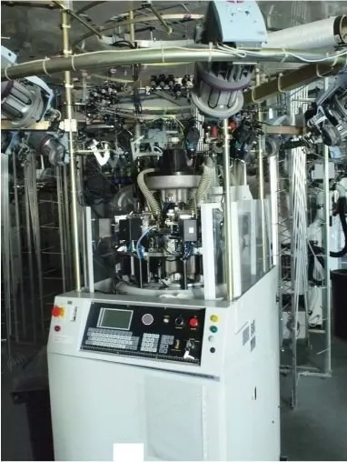 Santoni, SM8 Top1, 2001, Complete Circular Weaving Plant, 36 Single Jersey Electronic Circular Machines, 13 to 16 inch Diameters, Gauge 16 and 28