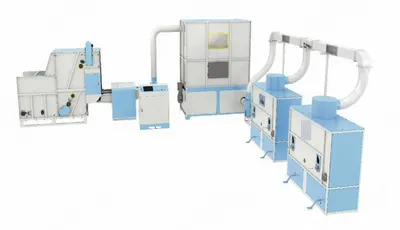 NovaStar, FD199, Automatic Fiber Opening and Filling Production Line, PLC Control, 100-350kg Capacity