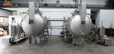 Loris Bellini, RBNO 1400/1500, 1991, High Temperature Horizontal Bobbin Dyeing Machines, 1400x1500mm Autoclave, 200kg Capacity