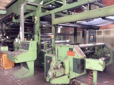 W&H, Olympia 716 SCV, 1989, 6 Colors, 1270mm Print Width, Inline Solventless Laminator