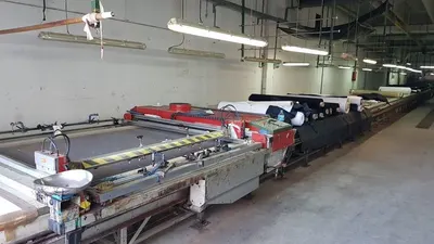 Gali, LM, 2001, Screen Printing Carriage, Working Width 1500mm, Table Length 33m, with Heating Device
