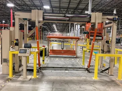 Automatic Handling, In-Ground Roll Wrapper System, 2001, Max Roll 60" x 80", 6000 lbs Capacity