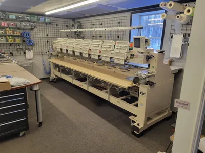 SWF, K-UH 1508-45, 8 Head Embroidery Machine, 15 Needles, 3 Phase, 110V