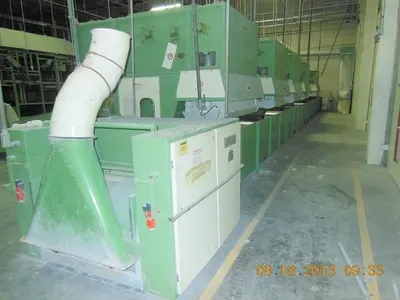 Laroche Blending Line, 2000, 4 Blending Hoppers, 60 inch Width, Weigh Pan with Load Cells