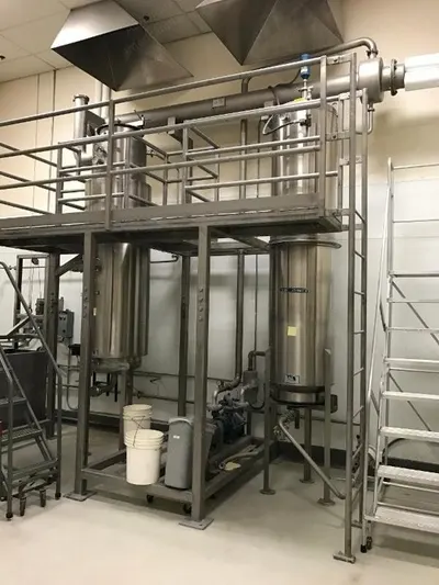 L&A Process Systems, Batch Evaporator with APV Sterilizer Skid, 130 gal/batch, 188 gal Still, 170-200 gal/hr Sterilizer