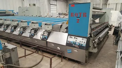 Reggiani, Futura, 1995, Rotary Printing Machine, 3200mm Working Width, 12 Colors, 4 Chambers Oil Heated Dryer