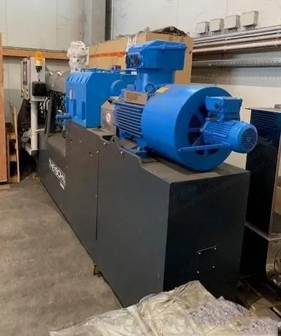 Theyson, TSK 060-44D-EXH 1500, 2015, 60mm Twin Screw, 44:1 L/D, 55kW, 200 kg/hr Capacity