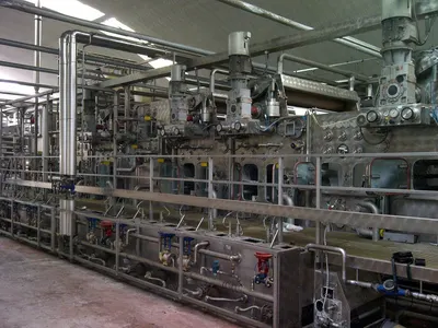 Cimi, Lavableach Tav.2200, 2003, 2200mm Working Width, Fabric Washing Line, with Automatic Chemical Kitchen