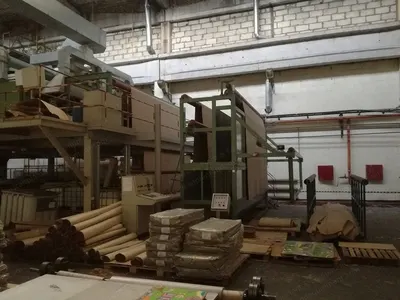 BTM Carpet Coating Line, 1995, 4500mm Working Width, 5 Knives, Gas Ovens