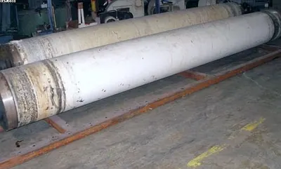 Perkins Calender Rolls, 17' Long x 24" Diameter, Cotton
