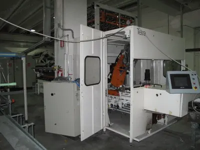 PCMC, TP-R, 2003, Width 2800mm, Speed 500 m/min, 2 Unwinding Stands, Log Saw