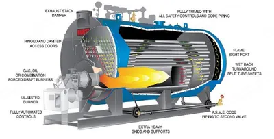 Hurst, S5-X-60-150, Steam Boiler, 60 HP, 150 PSI