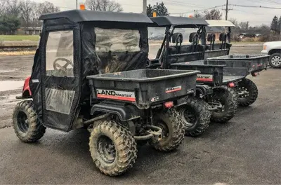 Landmaster Utility Vehicles, Gasoline Powered, 2-Wheel Drive, Manual Dump Bed