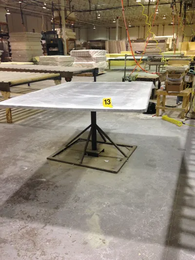 Homemade Turn Table, 58.5" x 80"