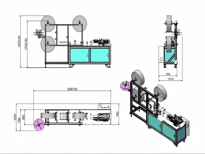 NovaStar, Mask making machine, 3-ply surgical, 500 pcs/min, 220V, 3.5kW