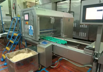 Tromp, 2007, Bakery Depositor & Wire Cutter, 760mm Width, 3x400V, with Conveyor & Tray Pusher