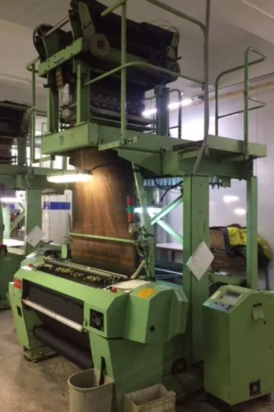Muller, MBJ3 1/1150, 1996, Label Loom, Jacquard Head, 8 Weft Accumulators