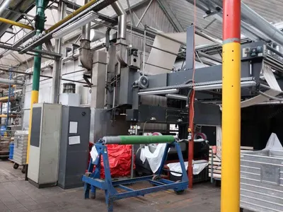 Stork, HS III 2200/350, 1992, Fabric Steamer, Roller Width 2200mm, Cloth Content 350m, Oil Heated