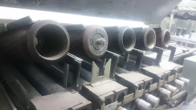 Cognetex, SMC 400, 1990, Rebreaker Integrator Gill Box, Chain Head, 32 End Bobbins Can Creel, 5 Roller Rebreakers
