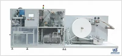 NovaStar, CE184, Automatic Compressed Face Pad and Towel Making Machine, Hydraulic Compression, Servo Motion Control