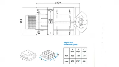Semi-Automatic Wet Wipes Packaging Machine, 20 Bags/min, 400V, 4kW