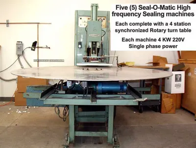 Seal-O-Matic, 400 FS25, 1964, High Frequency Heat Seal Machine, 4kW, 4 Station 6ft Rotary Turntable