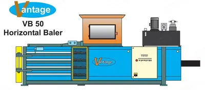 Vantage, VB 50, Horizontal Baler, 1600mm Width, 40-50 Ton Ram Force, 11-15kW