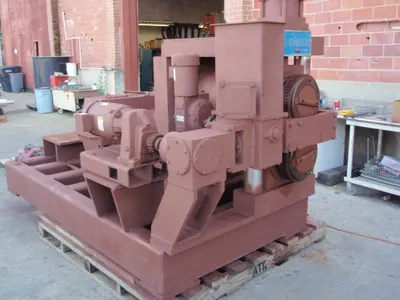 KR Komarek, Model B, Briquetter Compactor, 15" x 2-7/8" Rolls, 7.5 HP Horizontal Feed Auger