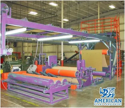 Tuftco, PVC Tile Line, 2002, 2000mm, with Mahlo Straightener and Curing Oven