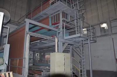 Sellers Carpet Back Coating, Drying & Shearing Machine Line, 1998, 5000mm Width, Gas Heated, 0-15 m/min