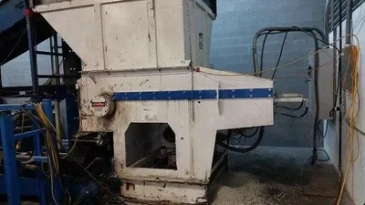 Vecoplan, RG52, 2008, Single Shaft Shredder Grinding Line, 100 HP, 52" Width, with Allsteele Granulator