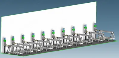 Trama, Rotating Section for A-Frames, 6 Positions, Hydraulic or Electric Drive