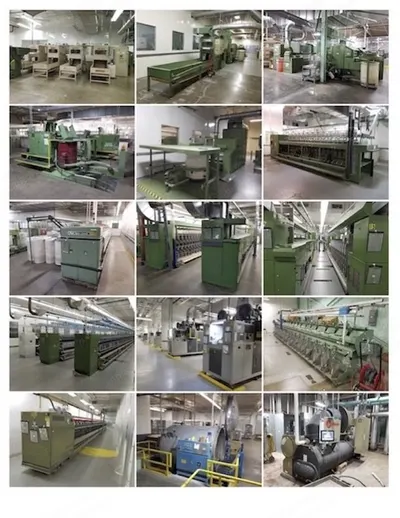 Ring and Open End Spinning Plant, 135,000 lbs/week Capacity, Polyester/Rayon/Wool/Technical Yarns