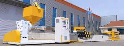 NovaStar, SF142, Plastic Extrusion Line, 90mm Screw, with Melt Pump, 120-Unit Bobbin Winder