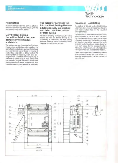 Fabcon, Tubular Heat Setting Machine, Vertical Execution, Electric Infrared, 33 kW