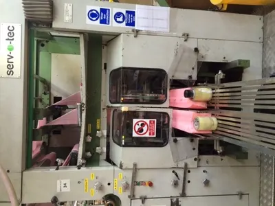 Serv-O-Tec, Servo-Flex 802/660 S/4, 1994, 4-Color Printing, 23 to 33cm Size Range, Double-Lane Production